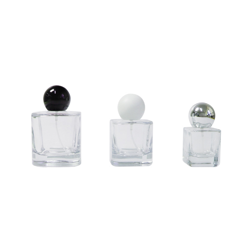 30ml 50ml 100ml Cearnóg Trédhearcach Buidéil Chumhrán Gloine Bun Tiubh